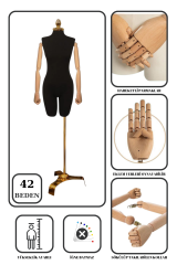 Gold Ayaklı Terzi Mankeni Vitrin Mankeni Prova Mankeni 42 beden