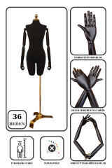 Gold Ayaklı Terzi Mankeni Vitrin Mankeni Prova Mankeni