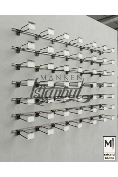 Koruma Kauçuklu Etiketli Siyah Kanallı Pano Kancası