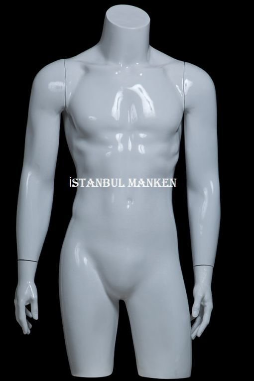 Erkek yarım vitrin mankeni, vitrin mankenleri