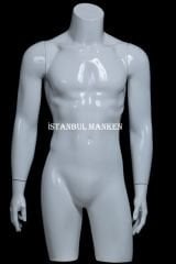 Erkek yarım vitrin mankeni, vitrin mankenleri