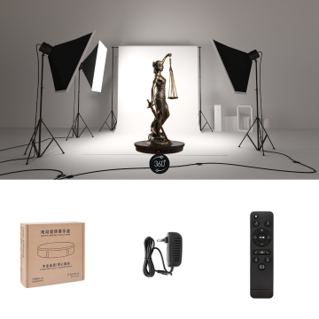 Profesyonel Siyah 50 Cm Hız Ayarlı Kumandalı Döner Platform