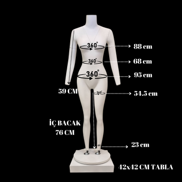 (ÖN SİPARİŞ) 1.Nesil V Yaka Fotoğraf Bayan Çekim Mankeni Hayalet Manken- Ghost Mannequin