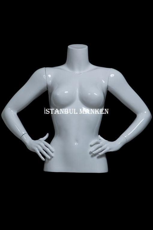 Bayan yarım vitrin mankeni, vitrin mankenleri