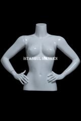 Bayan yarım vitrin mankeni, vitrin mankenleri