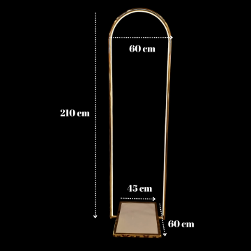 Led Işıklı Gold Kaplama Vitrin Platformu Vitrin Standı Fuar Standı