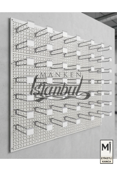 Koruma Kauçuklu Etiketli Delikli Pano Kancası Galvaniz