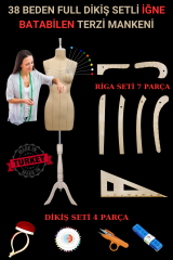 38 Beden Riga ve Dikiş Setli Balık Punto Dikişli Terzi Mankeni