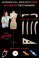 38 Beden Riga ve Dikiş Setli Balık Punto Dikişli Terzi Mankeni