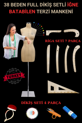 38 Beden Riga ve Dikiş Setli Balık Punto Dikişli Terzi Mankeni