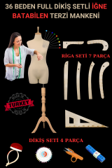 36 Beden Riga ve Dikiş Setli İğne Batabilen Terzi Mankeni