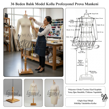 Profesyonel  kollu terzi mankeni, prova mankeni