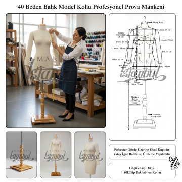 Profesyonel  kollu terzi mankeni, prova mankeni