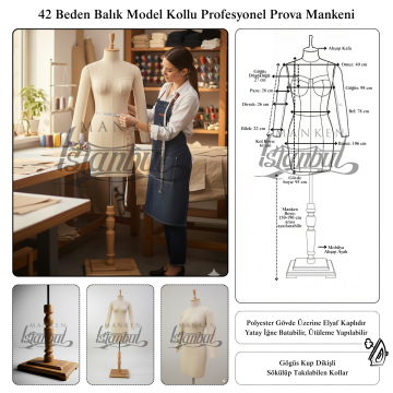 Profesyonel  kollu terzi mankeni, prova mankeni