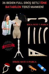 36 Beden Riga-Dikiş Setli Punto Dikiş Sünger Terzi Mankeni