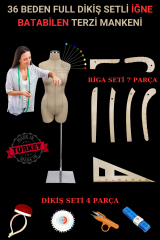 36 Beden Riga-Dikiş Setli Punto Dikiş Sünger Terzi Mankeni