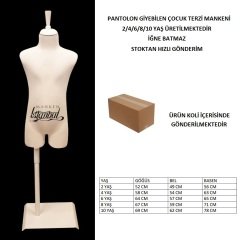 Çocuk Pantolon Giyebilen Terzi Mankeni Vitrin Mankeni