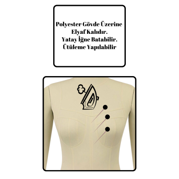 Bayan profesyonel kollu terzi mankeni, prova mankeni