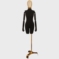 Gold Ayak - Tel Kafalı Ahşap Kollu Terzi Vitrin Mankeni