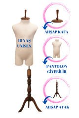Çocuk Pantolon Giyebilen Terzi Mankeni Vitrin Mankeni 10 yaş