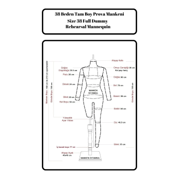 Profesyonel Tam Boy Prova Mankeni Terzi Mankeni Fit Mankeni