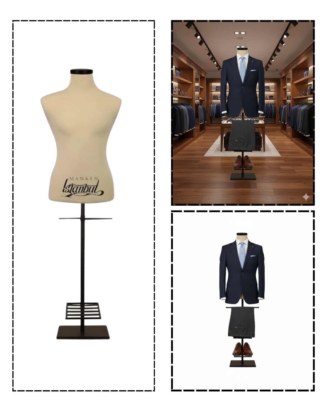 İğne Batabilen 48 Beden Erkek Terzi Mankeni Vitrin Mankeni