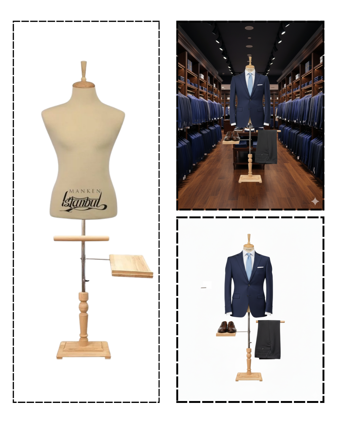 İğne Batabilen 48 Beden Erkek Terzi Mankeni Vitrin Mankeni