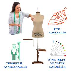 Lüks Ahşap Ayak Terzi Mankeni Prova Mankeni Vitrin Mankeni