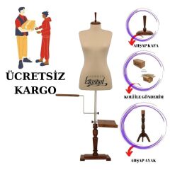 Lüks Ahşap Ayak Terzi Mankeni Prova Mankeni Vitrin Mankeni