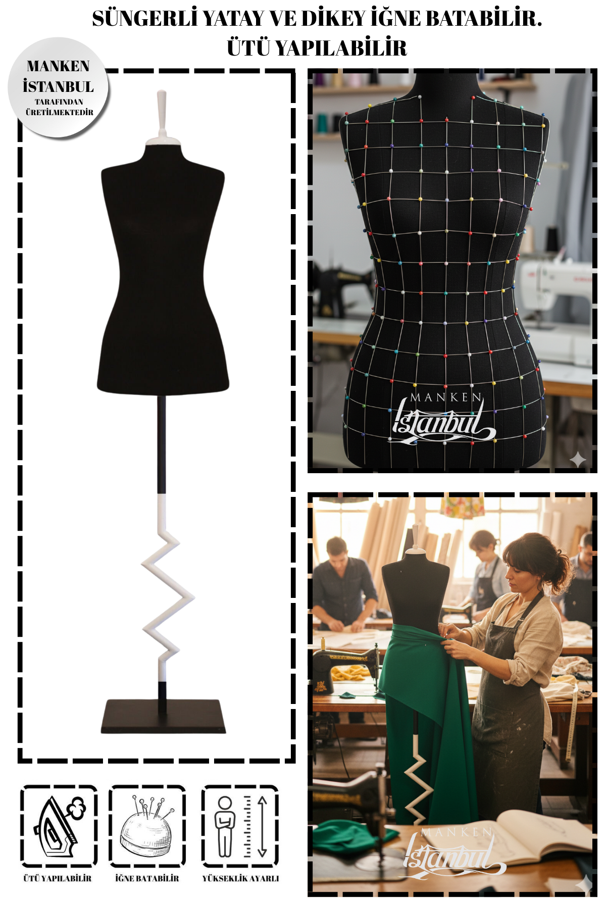 Özel Ayak Süngerli Terzi Mankeni Prova Mankeni 34-46 Beden Arası