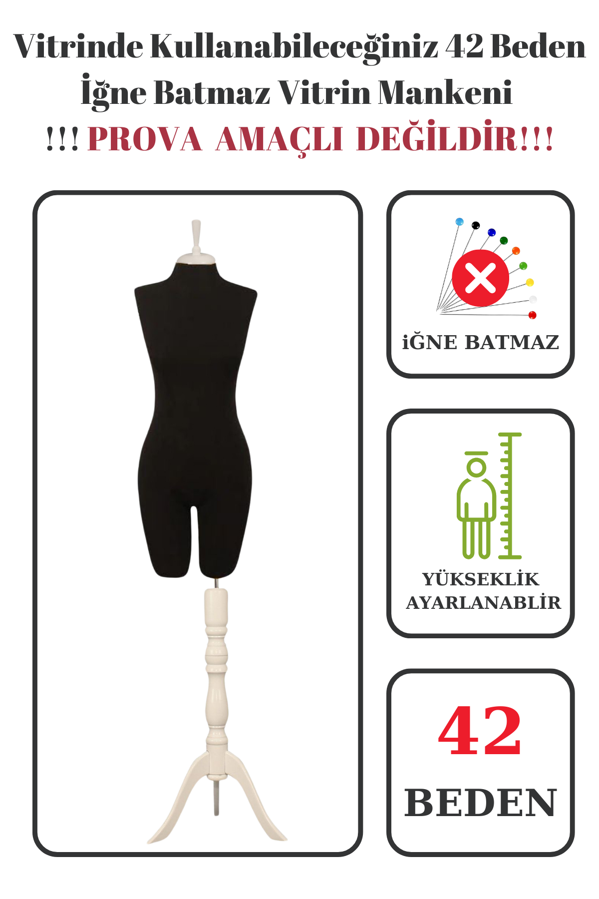 Pantolon Giyebilen Terzi Mankeni Vitrin Mankeni 42 beden