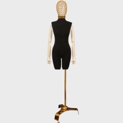 Gold Ayak - Tel Kafalı Ahşap Kollu Terzi Vitrin Mankeni