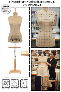 Lüks Ahşap Ayak Terzi Mankeni Prova Mankeni Vitrin Mankeni