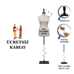 Özel Ayak Süngerli Terzi Mankeni Prova Mankeni 34-46 Beden Arası