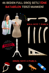 Riga - Dikiş Setli Punto Sünger Terzi Mankeni Prova Mankeni 46 beden