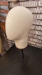 Bayan metal standlı kumaş kaplı kafa mankeni