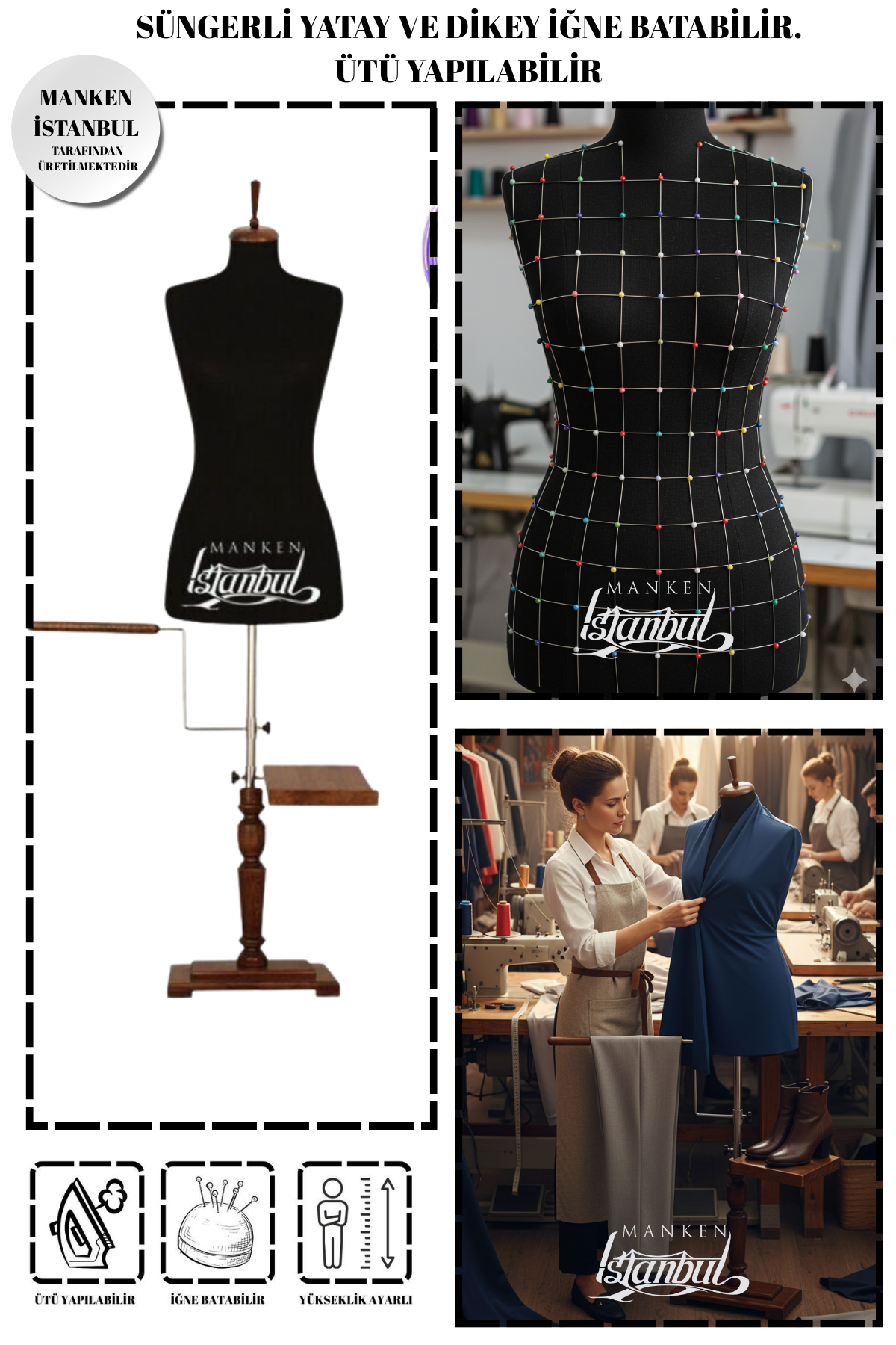 Lüks Ahşap Ayak Terzi Mankeni Prova Mankeni Vitrin Mankeni