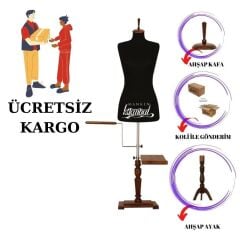 Lüks Ahşap Ayak Terzi Mankeni Prova Mankeni Vitrin Mankeni