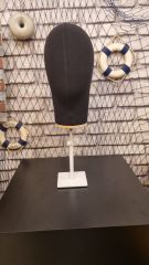 Bayan metal standlı kumaş kaplı kafa mankeni