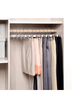 Delüks 10 Adet Beyaz Ahşap Pantolon Askısı Etek Askısı Kıyafet Askısı