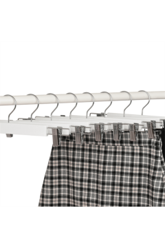 Delüks 10 Adet Beyaz Ahşap Pantolon Askısı Etek Askısı Kıyafet Askısı