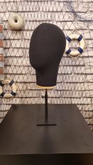 Bayan metal standlı kumaş kaplı kafa mankeni