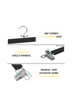 Delüks 10 Adet Beyaz Ahşap Pantolon Askısı Etek Askısı Kıyafet Askısı