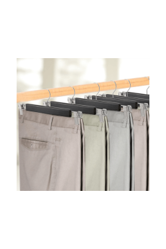 Delüks 10 Adet Beyaz Ahşap Pantolon Askısı Etek Askısı Kıyafet Askısı