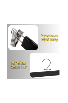 Delüks 10 Adet Beyaz Ahşap Pantolon Askısı Etek Askısı Kıyafet Askısı